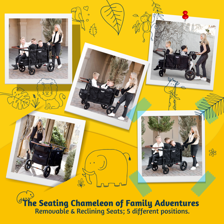 Keenz Vyo͞o The Seating Chameleon Stroller Wagon 4-Passengers